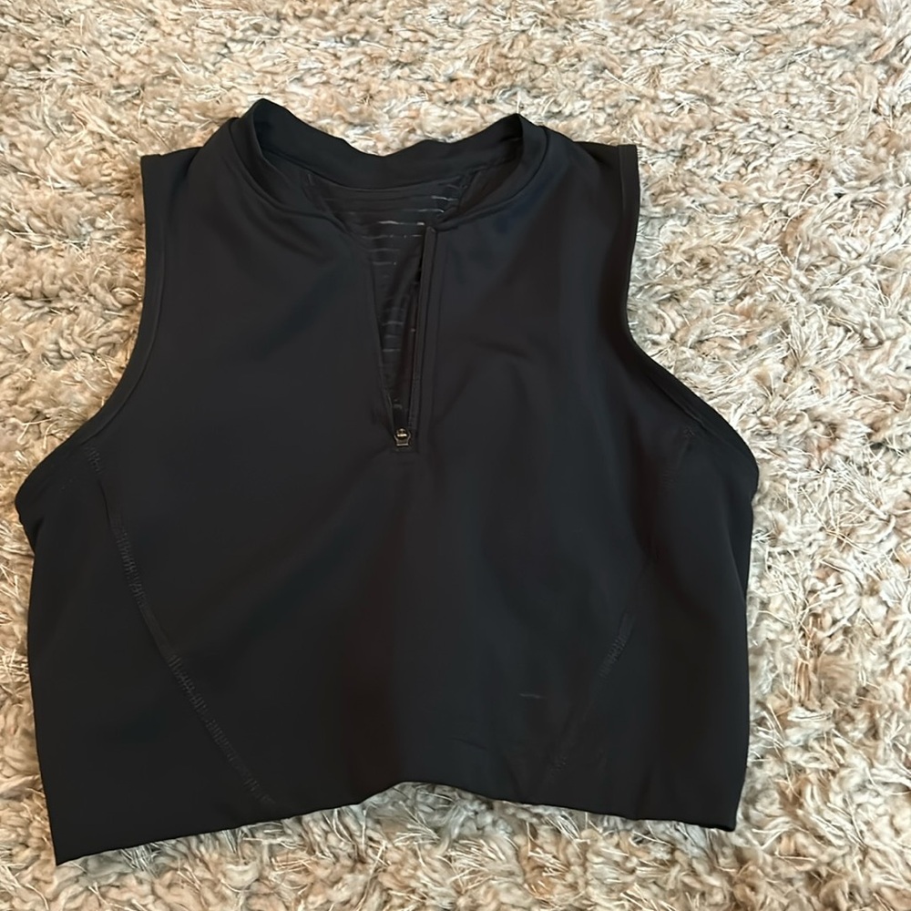 nike cross dri-fit half zip tank